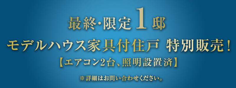モデルハウス家具付特別販売！